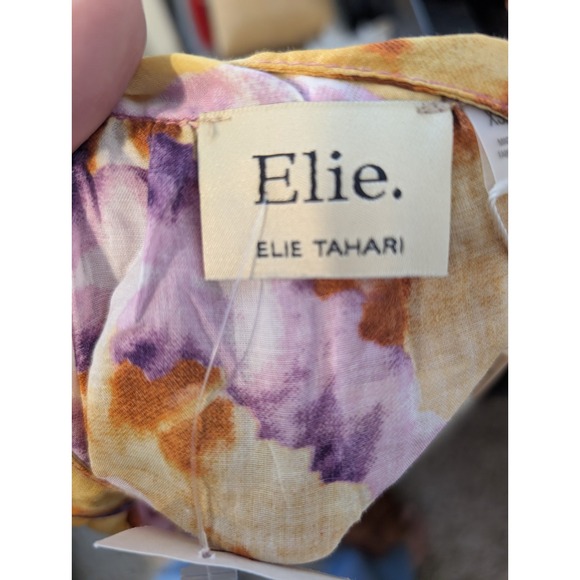 Elie by Tahari Women's Colorful Modal Button Up Blouse 3/4 Sleeves Size... - Picture 8 of 15